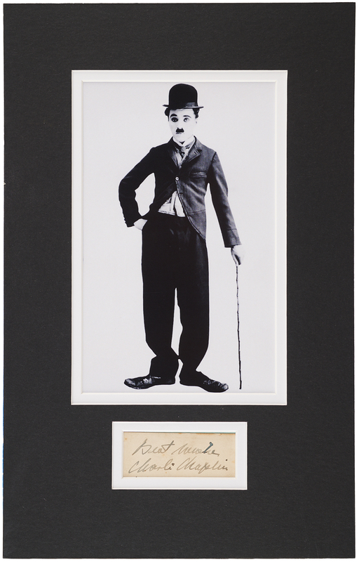 Lot 654 Charlie Chaplin Signature