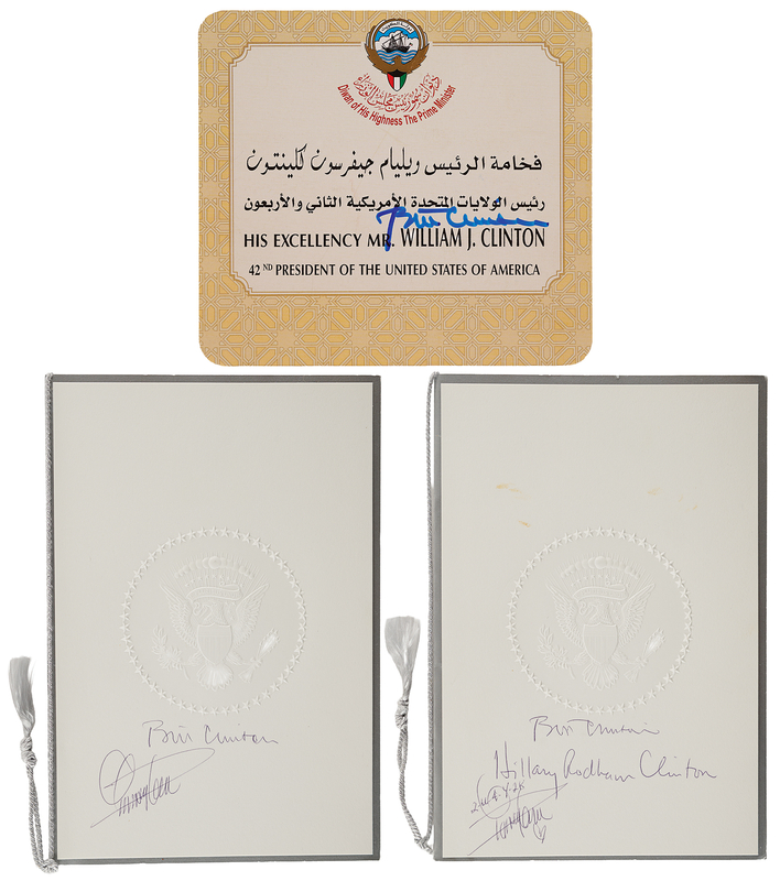 Lot 54 Bill Clinton (3) Signed Items