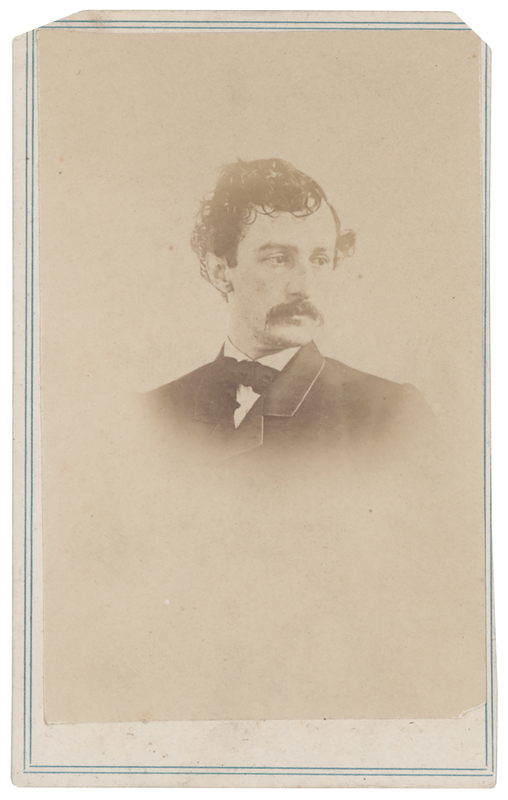Lot 267 John Wilkes Booth Carte-de-Visite Portrait