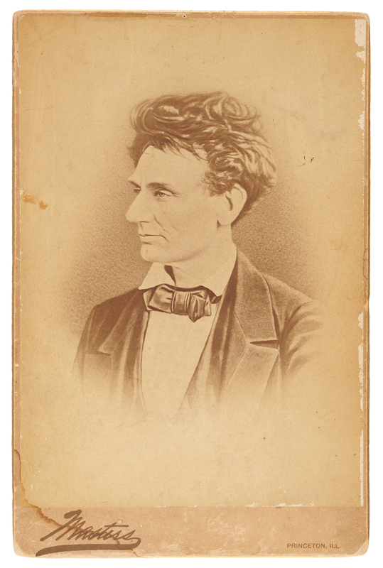 Lot 226 Abraham Lincoln Oversized Mounted Albumen Beardless Portrait (After Alexander Hesler)