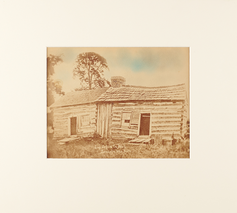 Lot 83 Abraham Lincoln Log Cabin Albumen Photograph