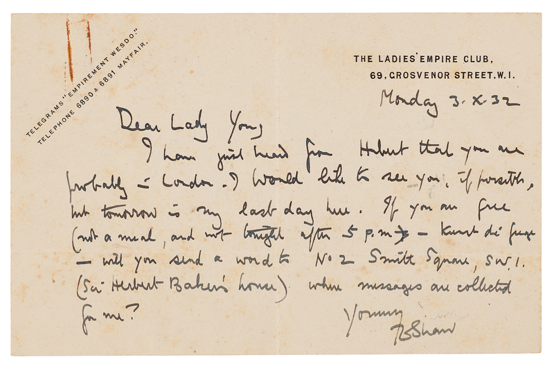 Lot 488 T. E. Lawrence Autograph Letter Signed