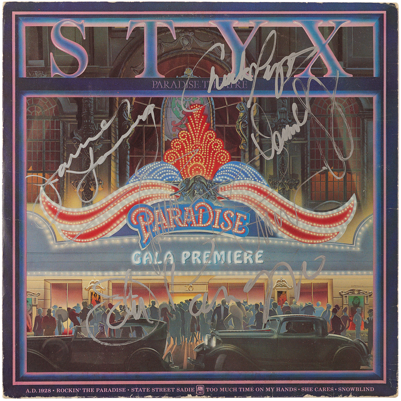 Lot 617 Styx Signed Album - Paradise Theatre