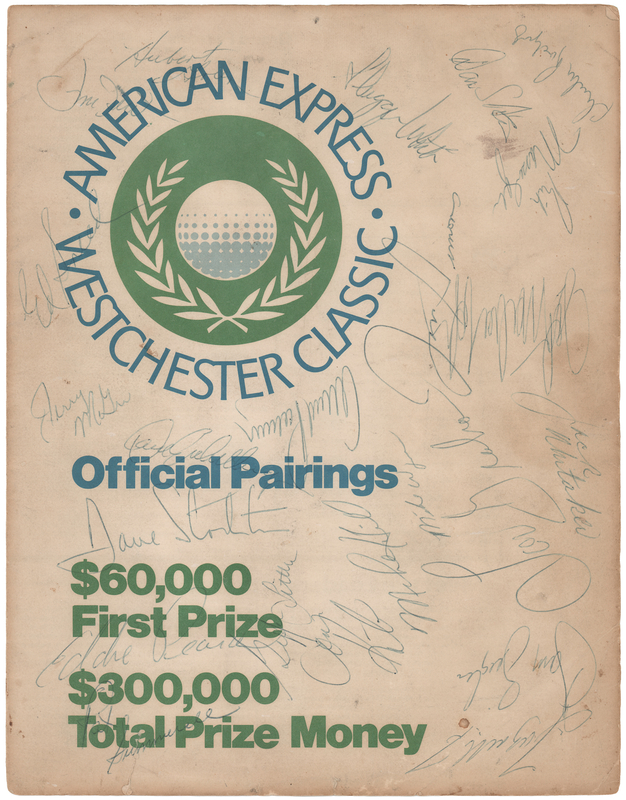 Lot 737 Golf: 1976 Westchester Classic Signed Program with Arnold Palmer