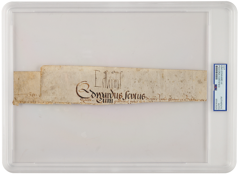 Lot 154 King Edward VI Signature - The 'Boy King'