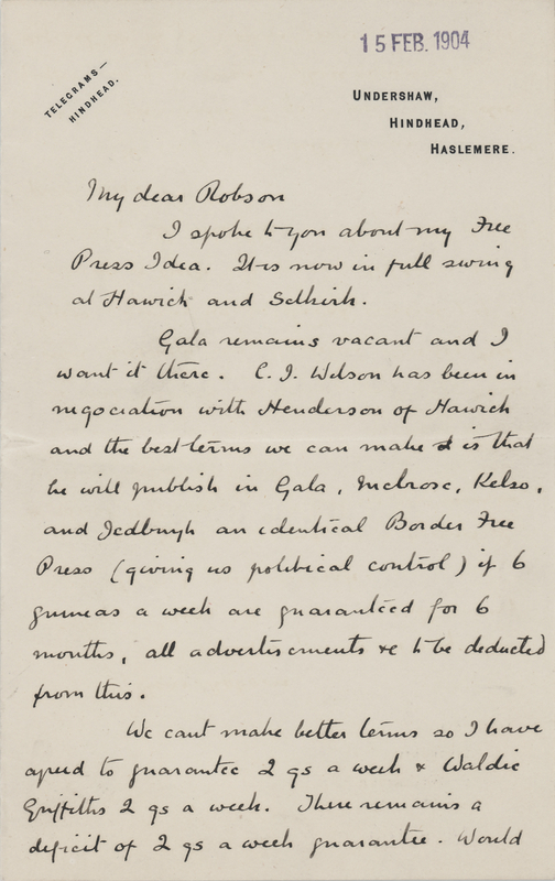 Lot 485 Arthur Conan Doyle Autograph Letter Signed, Proposing a 