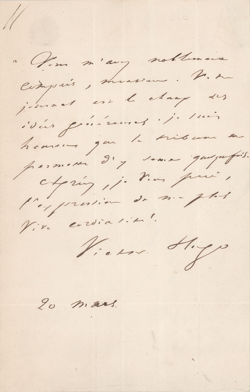 Lot 502 Victor Hugo Autograph Letter Signed: 