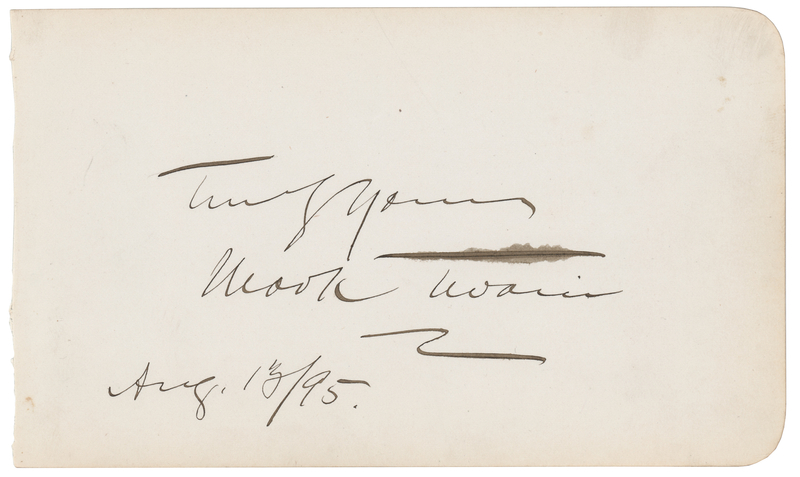 Lot 494 Samuel L. Clemens Signature