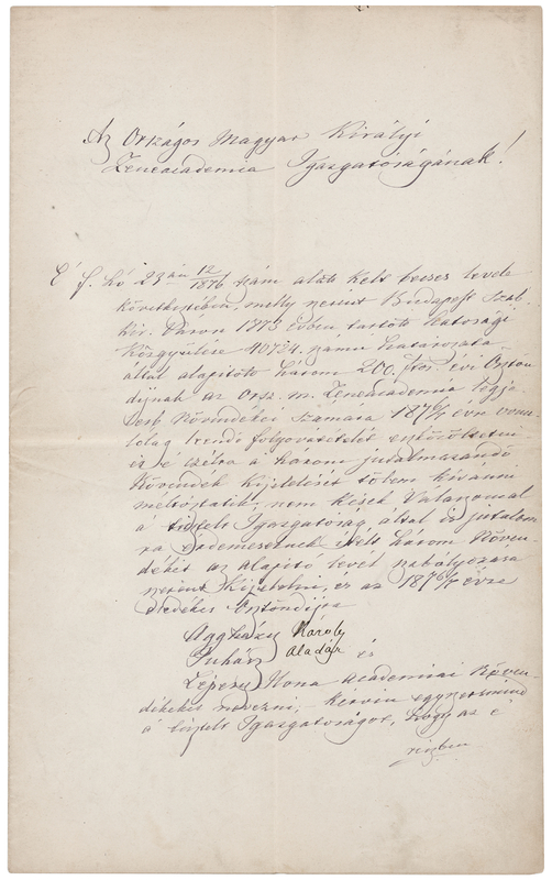 Lot 536 Franz Liszt Letter Signed, Recommending Stipends for Talented Students at the Royal National Hungarian Academy of Music