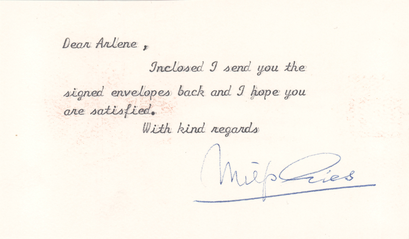 Lot 249 Miep Gies Typed Note Signed