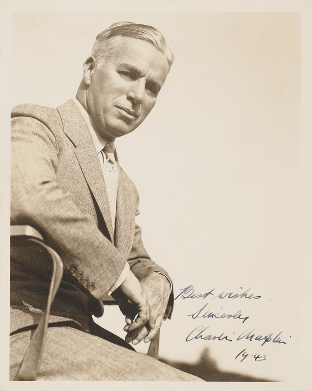 Lot 651 Charlie Chaplin Signed Photograph