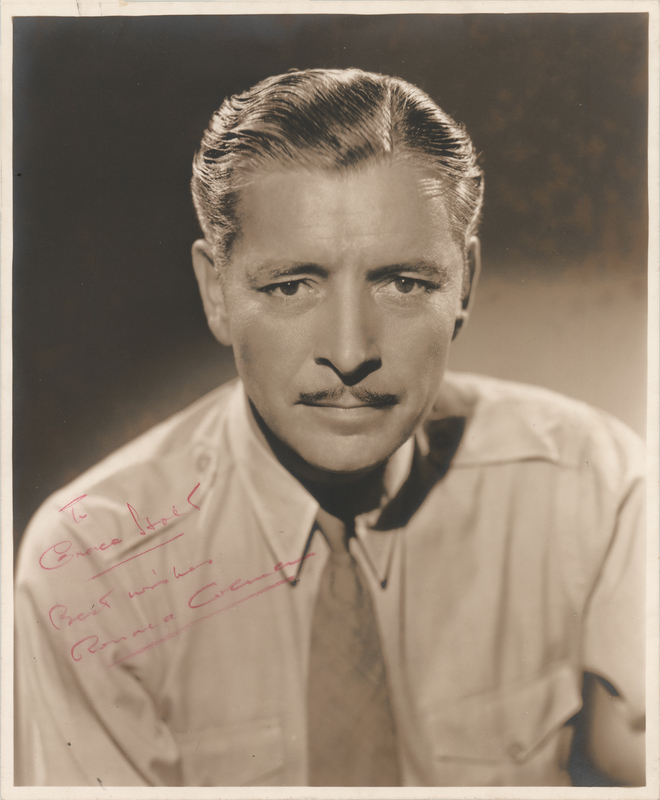 Lot 655 Ronald Colman Signed Photograph