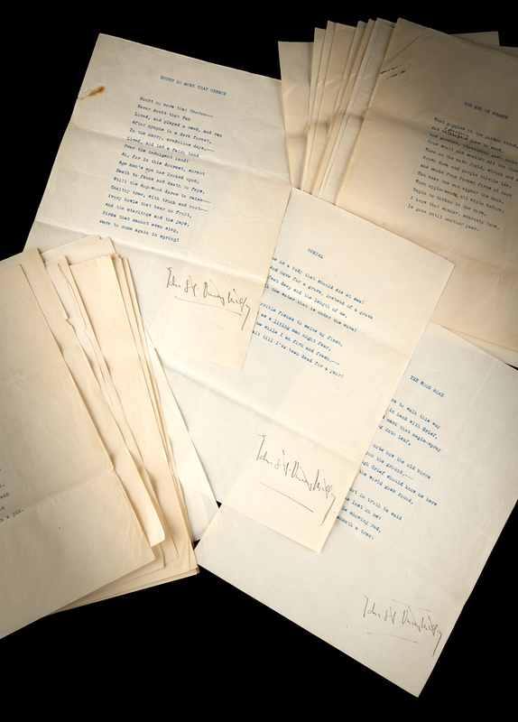 Lot 489 Edna St. Vincent Millay Collection of (26) Early Typed Manuscript Poems, Including (3) Signed and (6) Unpublished