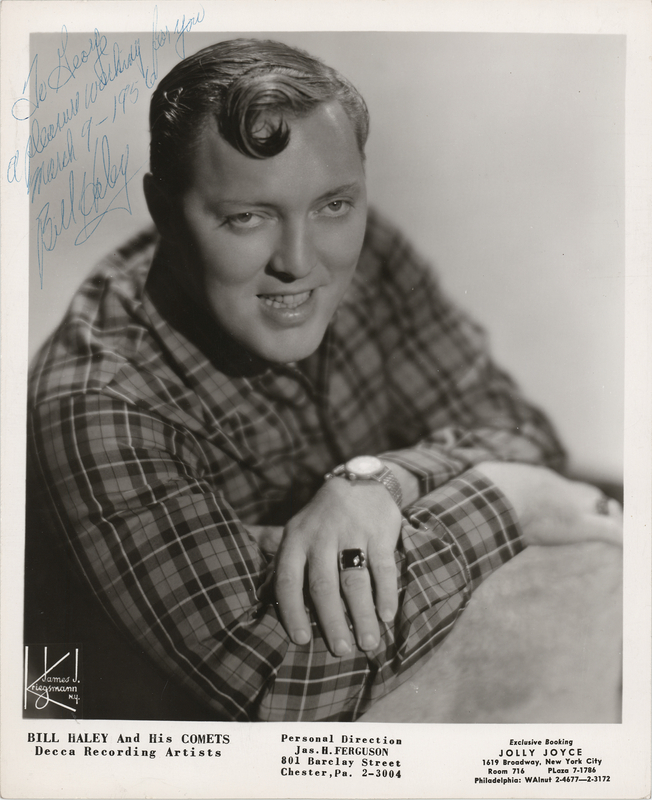 Lot 593 Bill Haley Signed Photograph