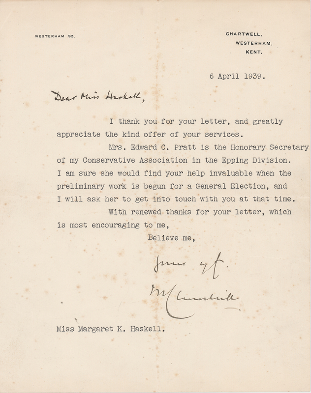 Lot 144 Winston Churchill Typed Letter Signed