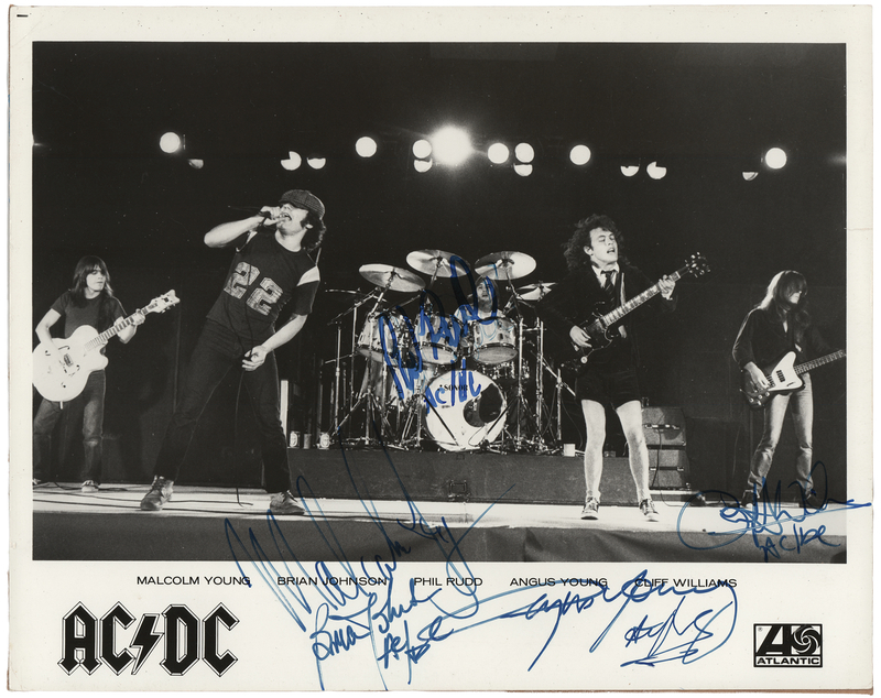 Lot 550 AC/DC Signed Photograph