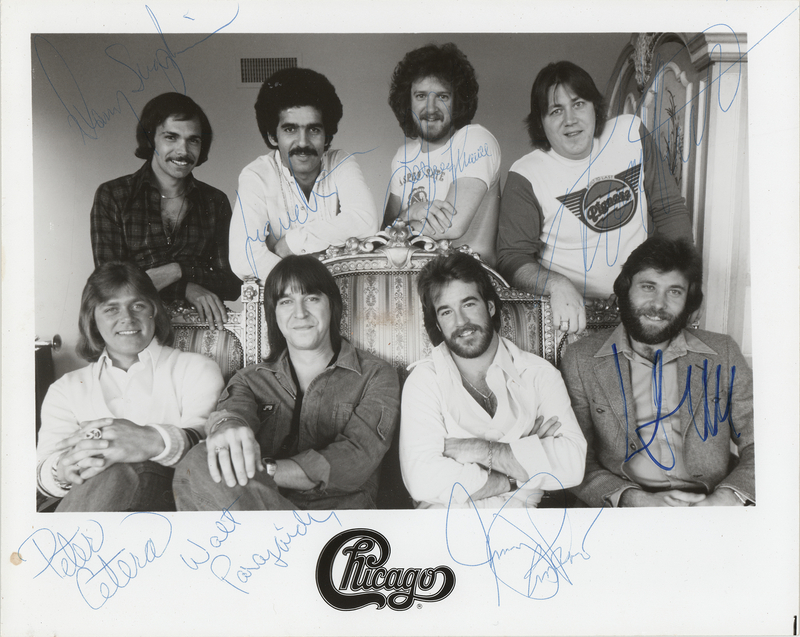 Lot 580 Chicago Band-Signed (8) Photograph