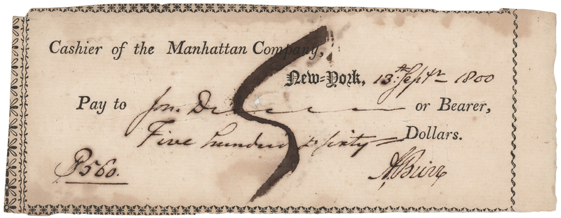 Lot 234 Aaron Burr Signed Check