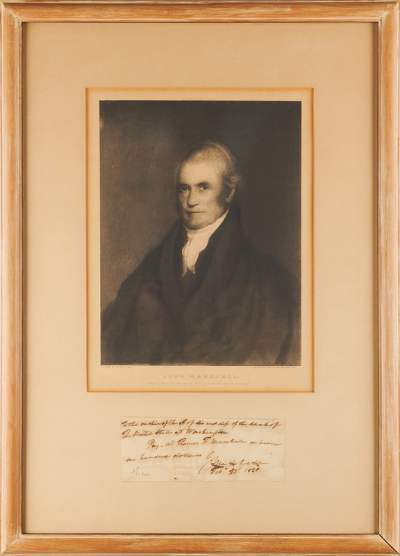 Lot 270 John Marshall Autograph Document Signed