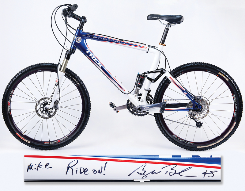 Lot 34 George W. Bush Signed and Presidentially Ridden Custom ‘Trek Project One’ Mountain Bike - One of Two Built for Bush by Revolution Cycles