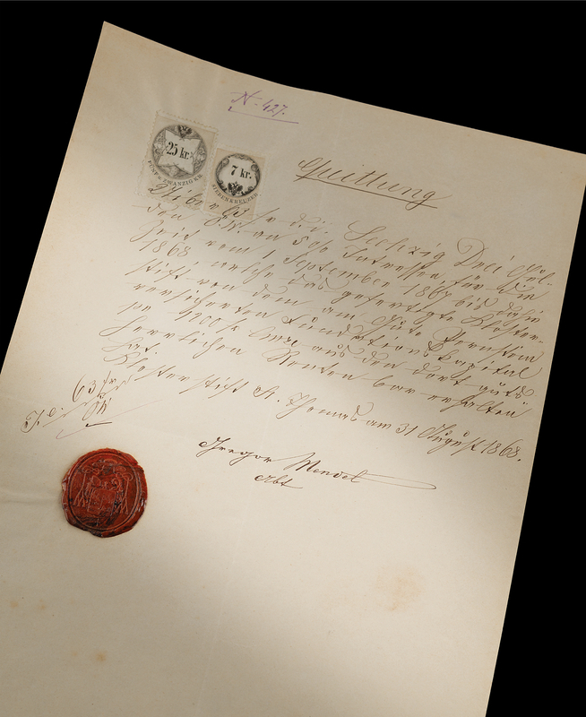 Lot 189 Gregor Mendel Document Signed