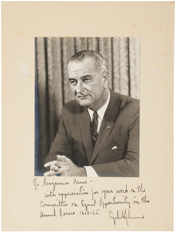 Lot 72 Lyndon B. Johnson Signed Photograph to a Member of the 