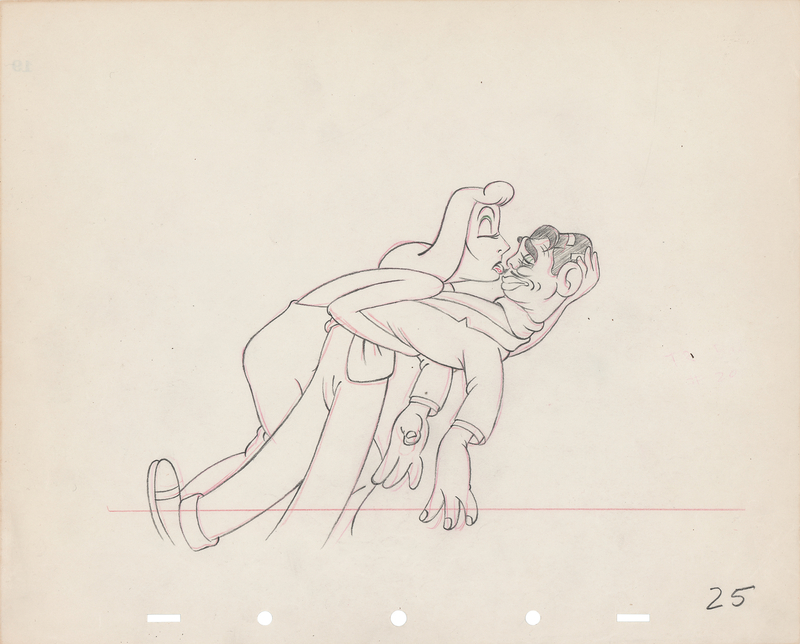 Lot 478 Greta Garbo and Clark Gable production drawing from The Autograph Hound