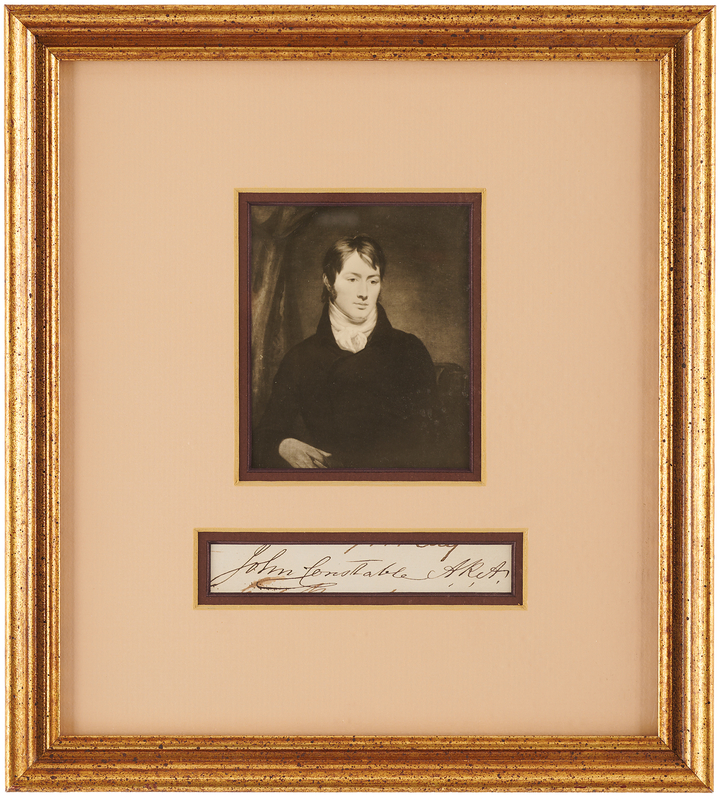 Lot 455 John Constable Signature