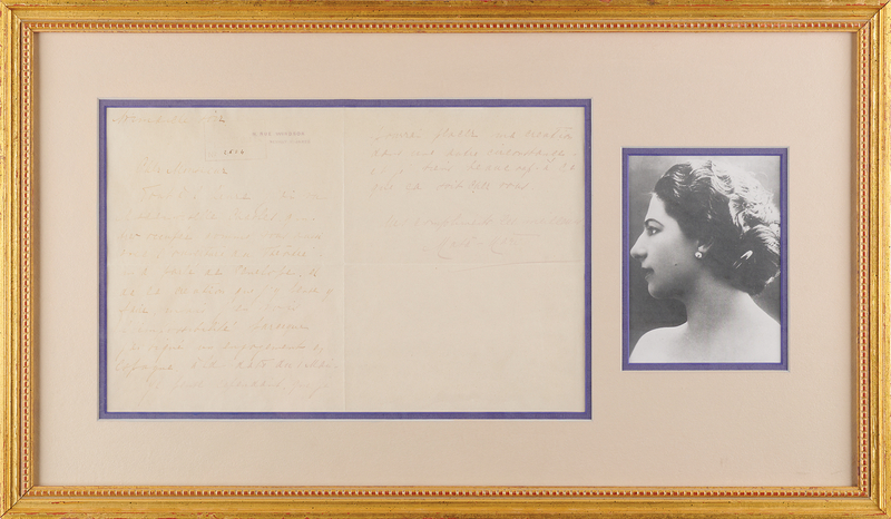 Lot 227 Mata Hari Autograph Letter Signed, Preparing 