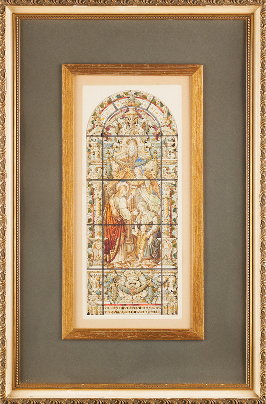 Lot 462 John La Farge: Original Stained Glass Painting Attributed to La Farge