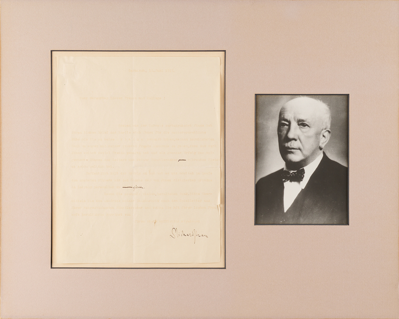 Lot 539 Richard Strauss Typed Letter Signed