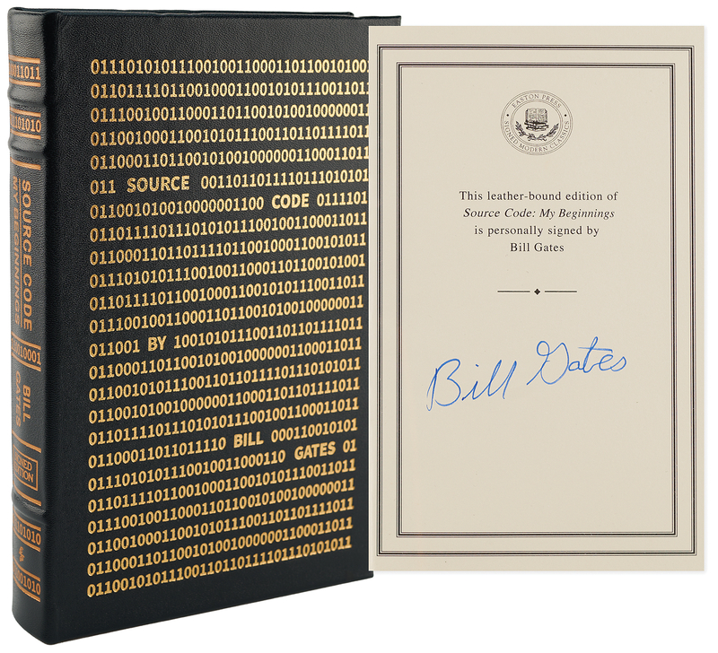 Lot 248 Bill Gates Signed Book - Source Code - PSA GEM MINT 10