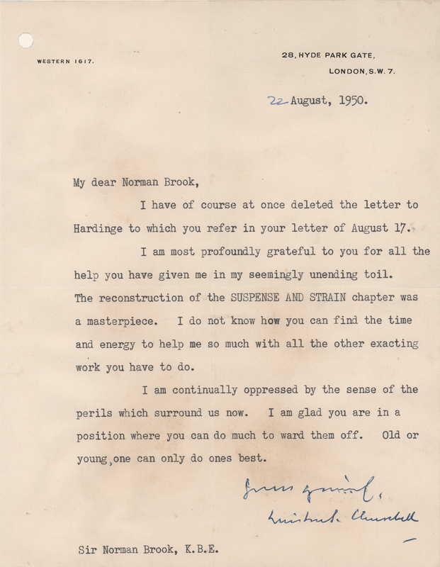 Lot 145 Winston Churchill Typed Letter Signed on 