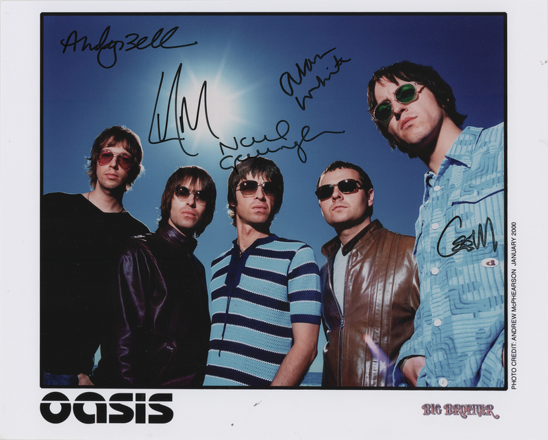 Lot 607 Oasis Signed Photograph