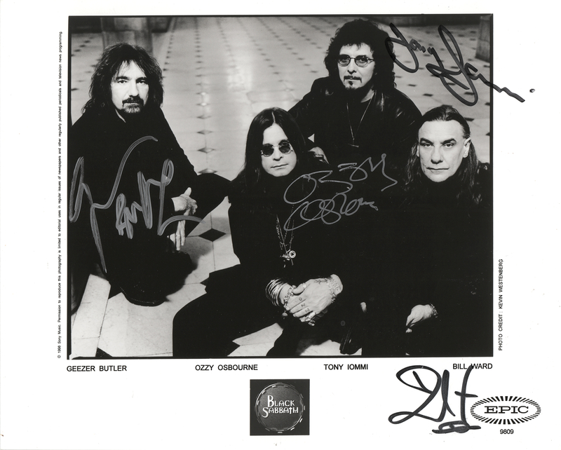 Lot 578 Black Sabbath Signed Photograph