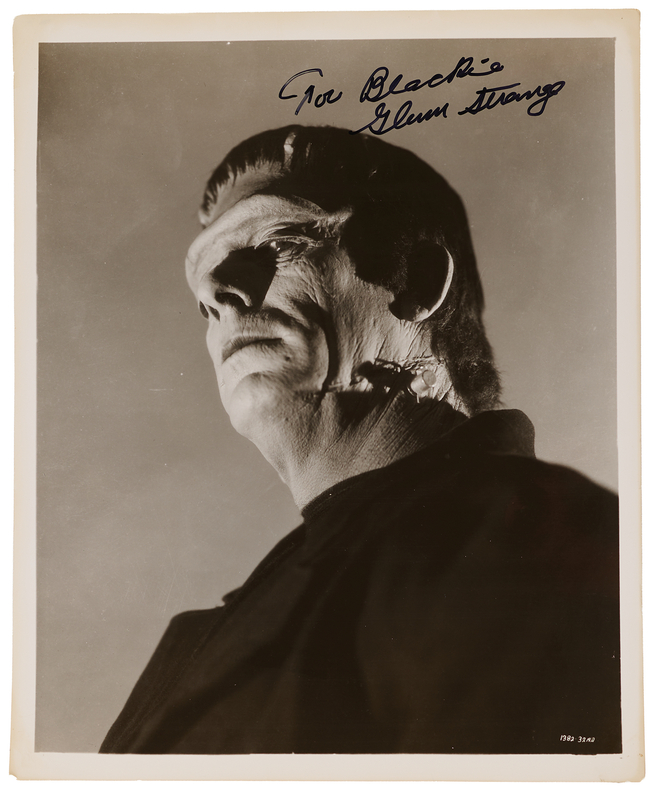 Lot 637 Glenn Strange Signed Photograph as Frankenstein's Monster