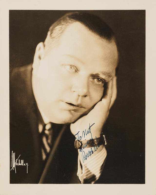 Lot 642 Roscoe 'Fatty' Arbuckle Signed Photograph