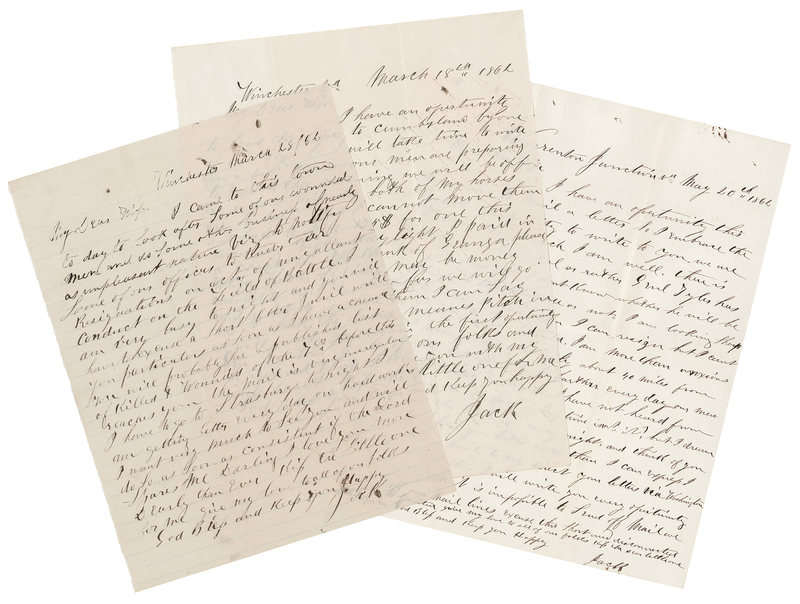 Lot 344 John S. Casement (3) War-Dated Autograph Letters Signed