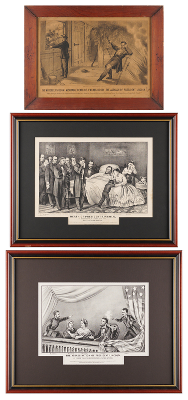 Lot 266 Lincoln Assassination (3) Engravings
