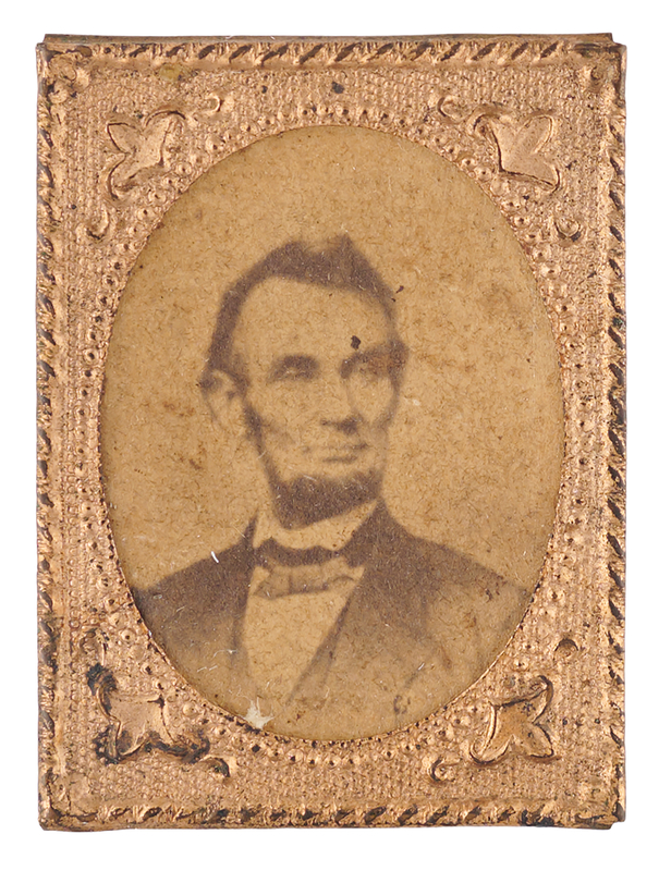Lot 405 Abraham Lincoln Gem-Size Albumen Photographic Token