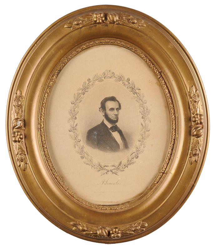 Lot 409 Abraham Lincoln Engraving by Hezekiah Wright Smith (c. 1862)