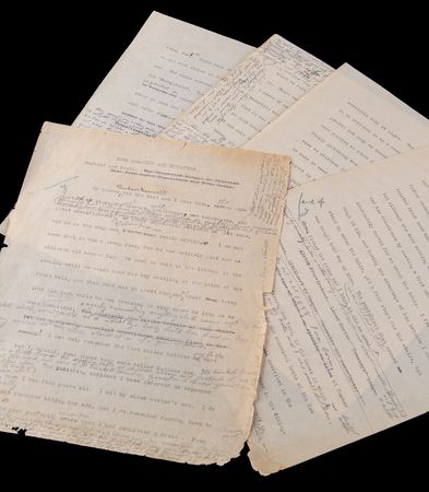 Lot #29 Theodore Roosevelt Hand-Corrected Manuscript for His Autobiography on 
