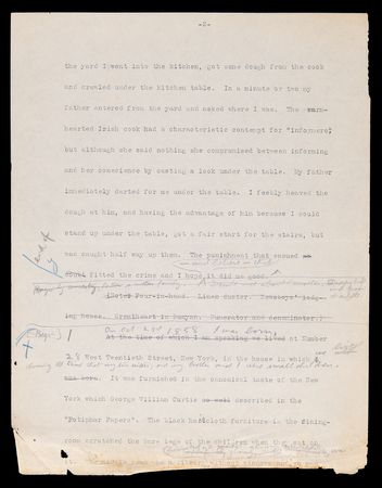 Lot #29 Theodore Roosevelt Hand-Corrected Manuscript for His Autobiography on 