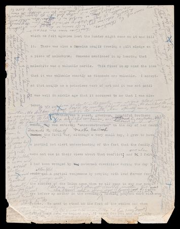 Lot #29 Theodore Roosevelt Hand-Corrected Manuscript for His Autobiography on 