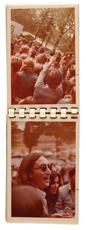 Lot #521 John Lennon Signature with (20) Candid Photographs from the 1975 WFIL Helping Hand Marathon<br/> - Image 7