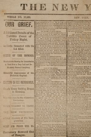 Lot #81 Abraham Lincoln Assassination: The New York Herald from April 17, 1865 - Image 5