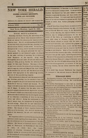 Lot #81 Abraham Lincoln Assassination: The New York Herald from April 17, 1865 - Image 8