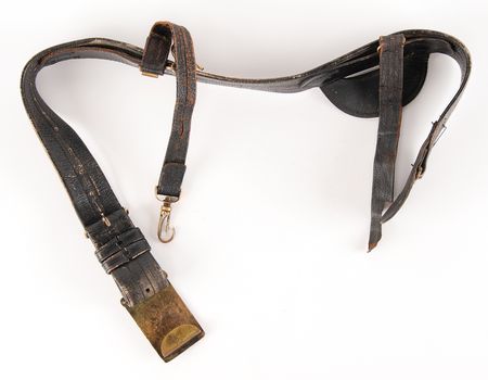 Lot #345 Civil War Union Officer's Belt with Eagle Buckle - Image 2