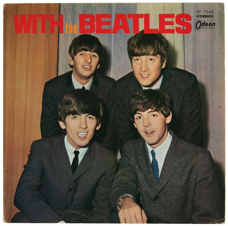 Lot #555 Beatles With the Beatles Japanese Dark Red Stereo Promo White-Label Vinyl Test Pressing (Odeon, OP-7549) - Image 1