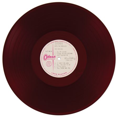 Lot #555 Beatles With the Beatles Japanese Dark Red Stereo Promo White-Label Vinyl Test Pressing (Odeon, OP-7549) - Image 2